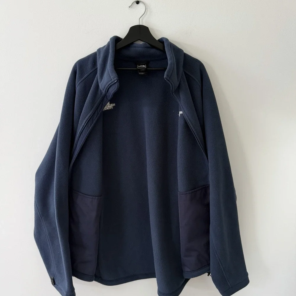 The North Face Glacier Full Zip Fleece Jacket Mens 3XL Blue Outdoors